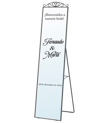 Espejos de boda 140x40