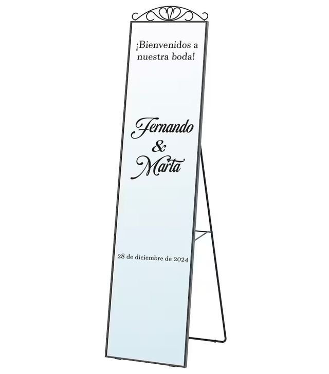 Espejos de boda 140x40