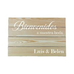Cartel de madera