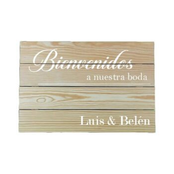 Cartel de madera