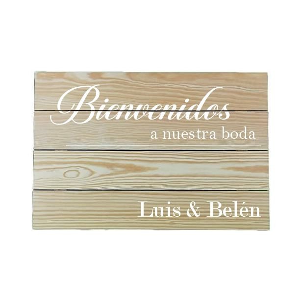 Cartel de madera