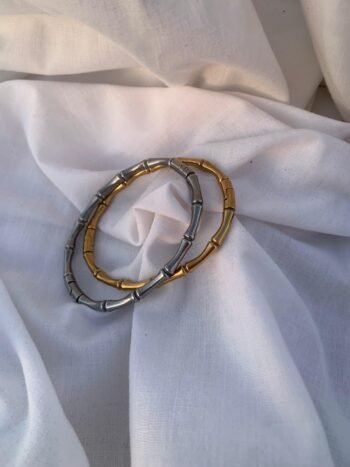 Pulseras bambú con abertura