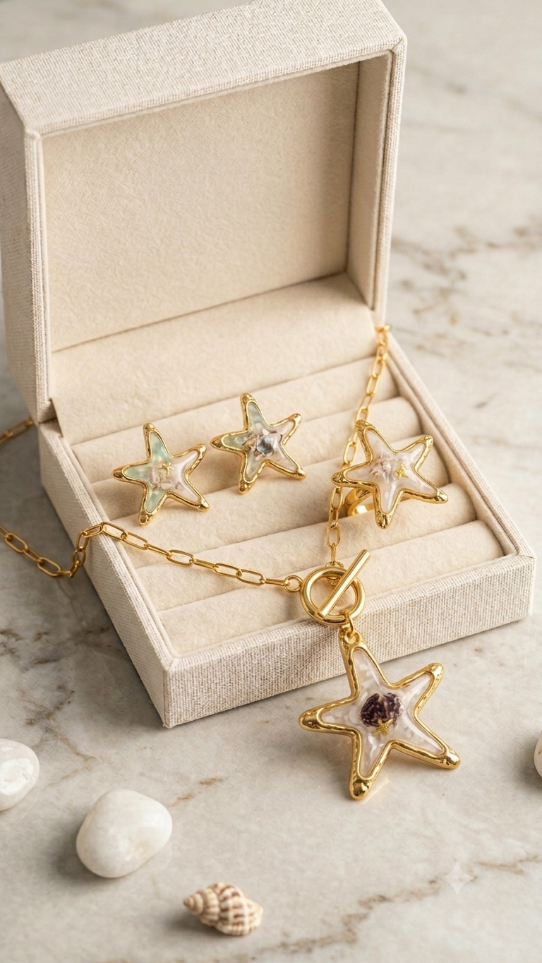 Conjunto de joyas estrellas de mar - Imagen 2