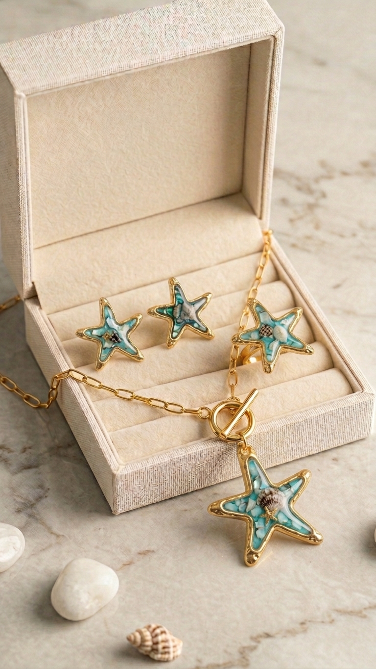 Conjunto de joyas estrellas de mar - Imagen 4
